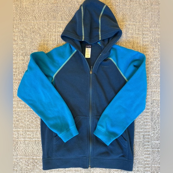 EUC Patagonia Kids Blue Fleece zip up size 12 - Picture 1 of 1